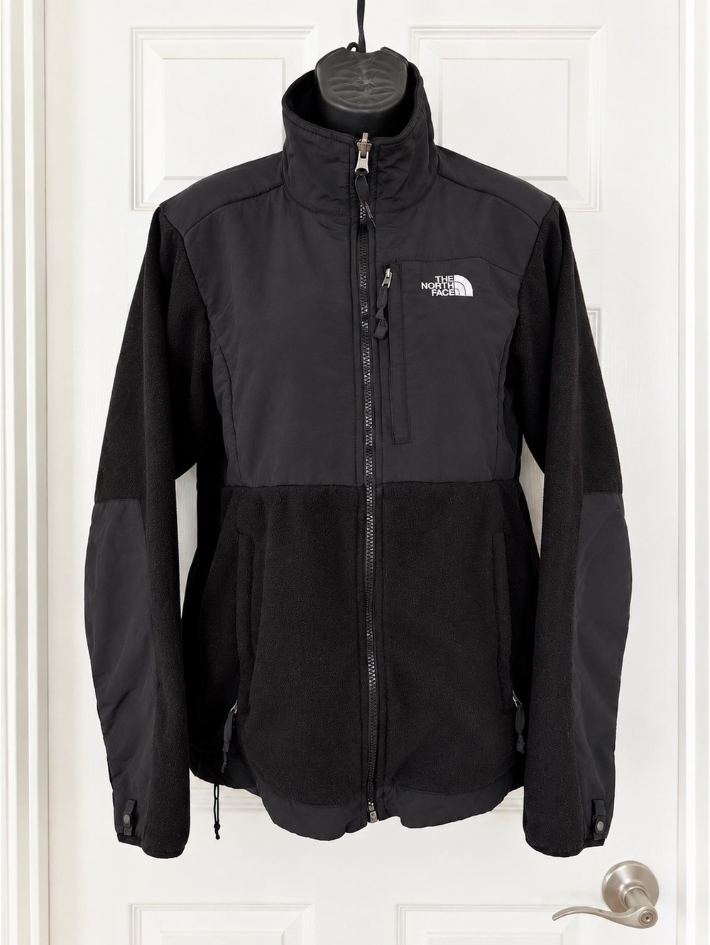 The North Face black full zip fleece jacket
